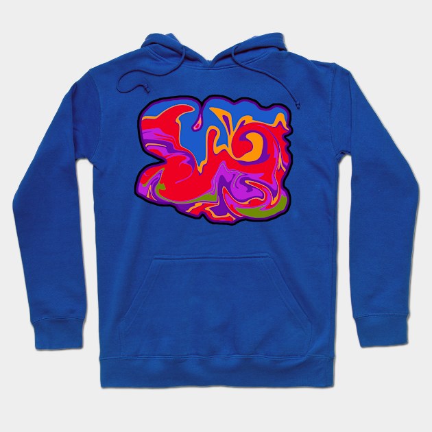 Waves Explosion in Super Hero Colors Hoodie by RhondaChase